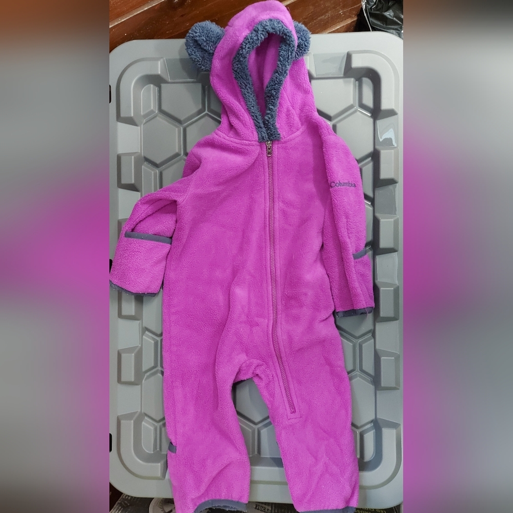 Columbia Pink Fleece Infant Suit